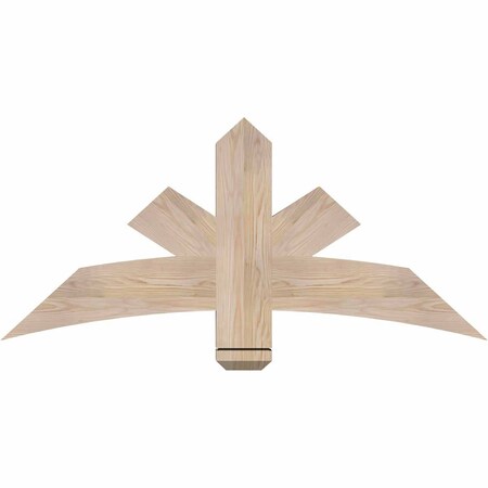 Ekena Millwork Alberta Smooth Timber Gable Bracket, Douglas Fir, 48"W x 22"H x 3 1/2"D x 5 1/2"F, 11/12 Pitch GBW048X22X0406ALB00SDF